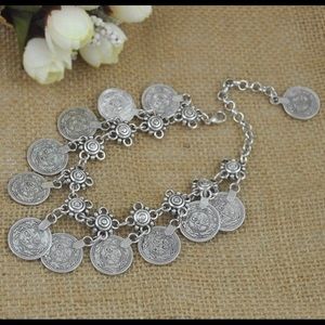 Women Jewelry Old Coin Silver Bracelet